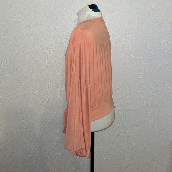 Agnes & Dora XXL Rose Quartz Kimono Tie Top 3/4 Dolman Sleeves NWT - Picture 2 of 8